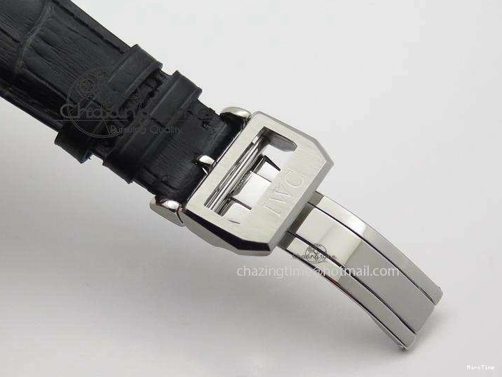 MIROTIME 0120 UrbanStyle Portuguese Tourbillon Power Reserve Moonphase SS White Dial On Black Leather Strap 7318